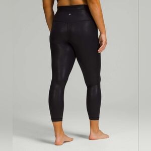 NWT Lululemon Align High-Rise Pant 25" *Shine Radiate Foil Print Black